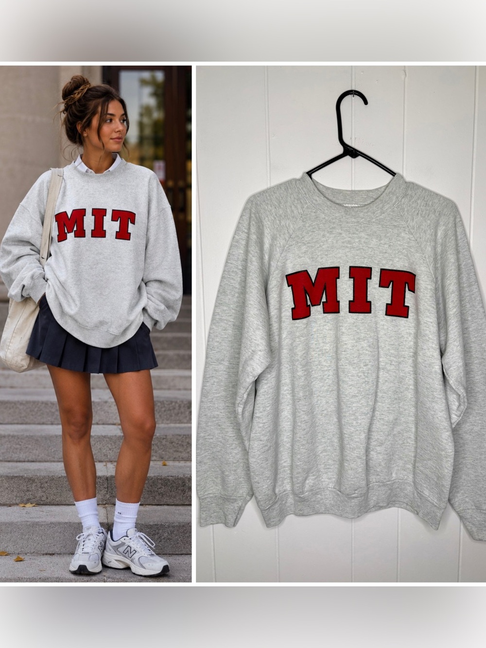 VINTAGE 90’s MIT Sweatshirt Collegiate XL Fruit of the Loom Unisex Academia